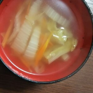 細切り野菜のコンソメスープ